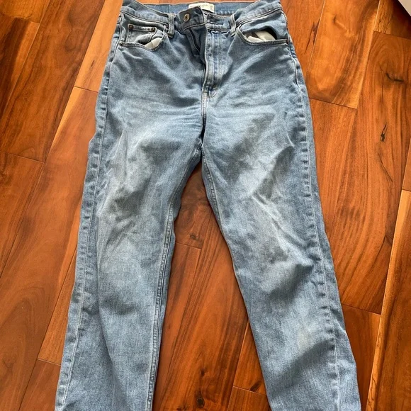 Abercrombie & Fitch Light Blue Ankle Straight Jeans - Picture 1 of 4
